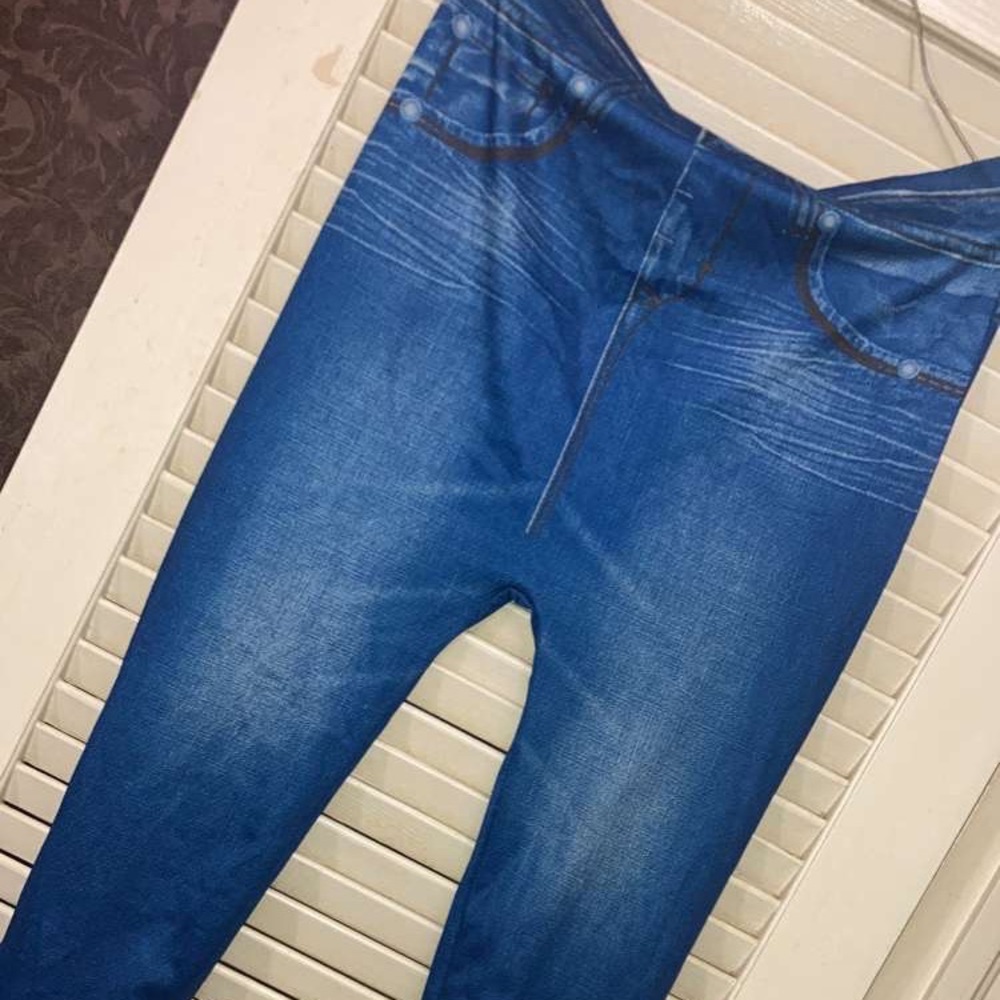 LW mid waist denim skinny leggings
